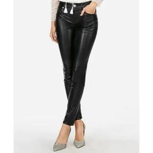 Express Stretch Faux Leather High Rise Ankle Legging